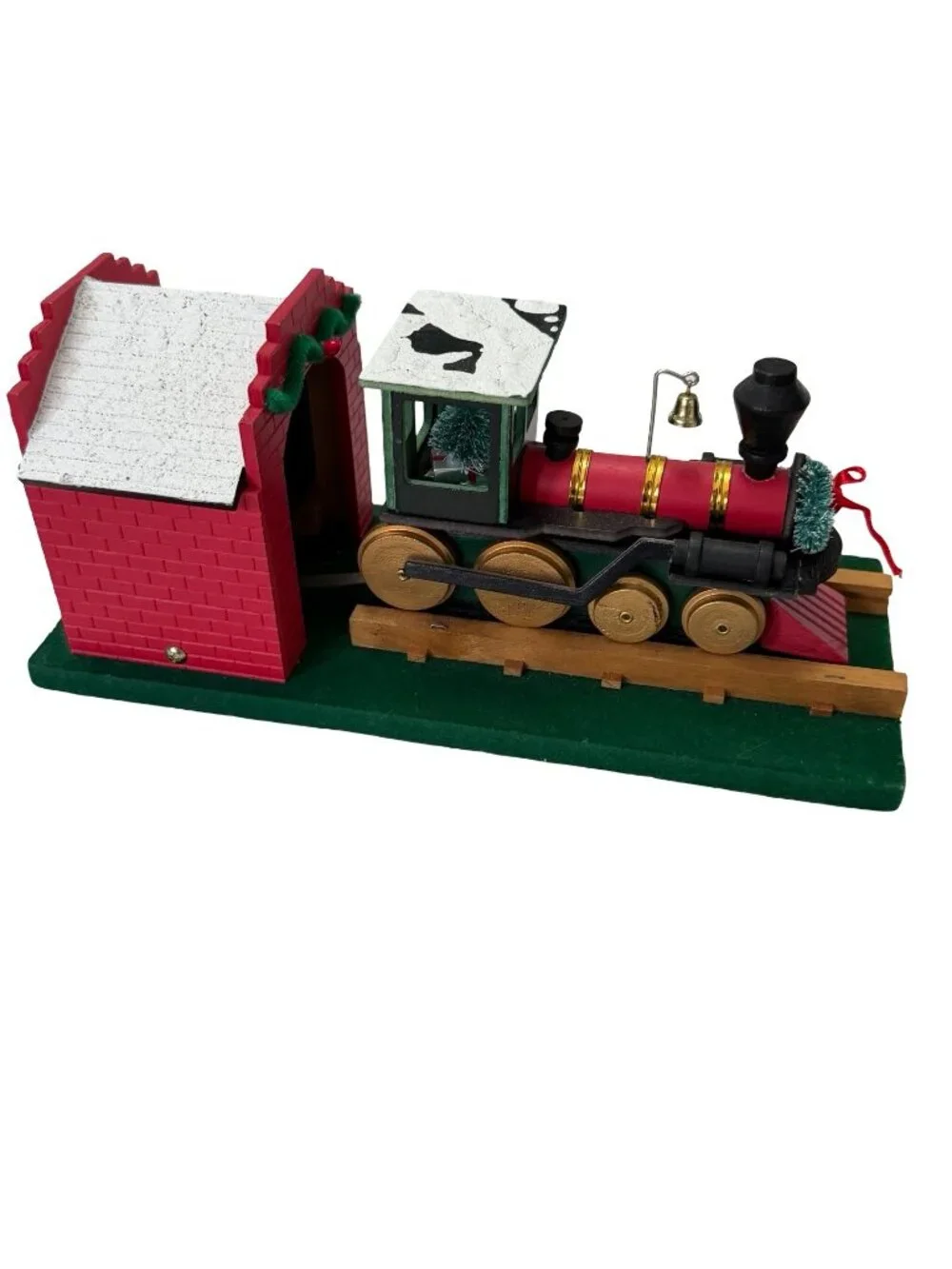 Vintage Berkeley Designs Animated Christmas Train Music Box Santa Here Comes San
